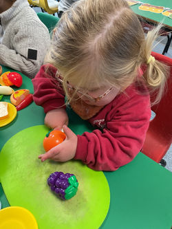 Chopping fruit