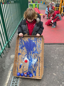 Paint rolling in large trays