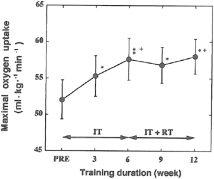 Maximal oxygen uptake graph