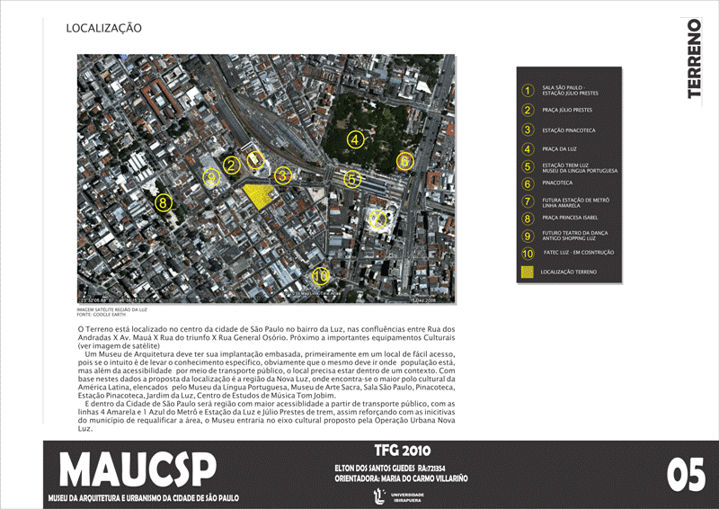 tons da arquitetura localização de terreno