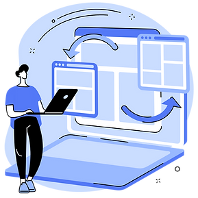 Clip art illustrating connections of platforms