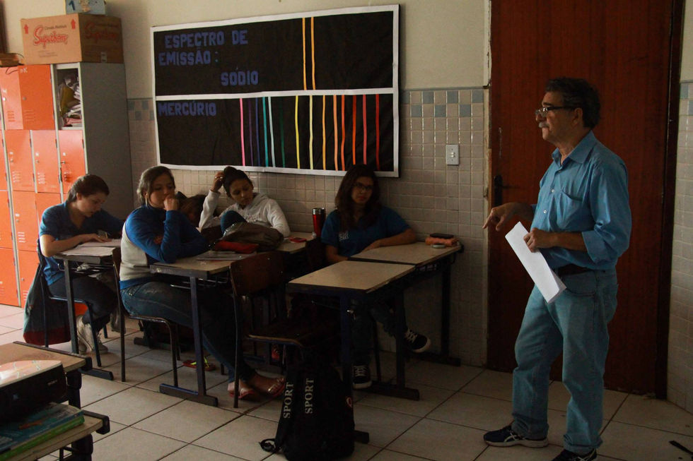 Foto dos participantes das oficinas do projeto: O Papel das mídias como transformadora do campo educacional