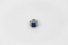 Black And Blue Striped Eraser In A Catch