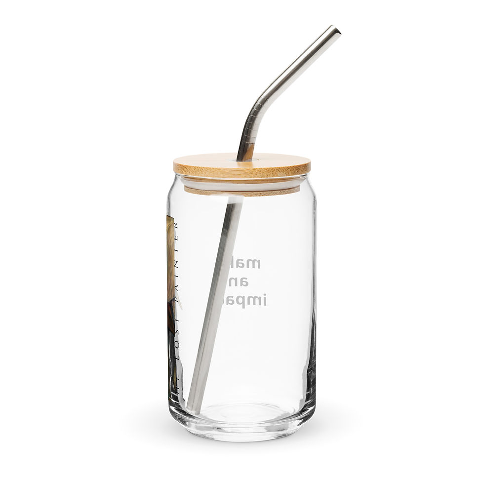 Thumbnail: Jetta the Elephant on a Can-shaped Glass