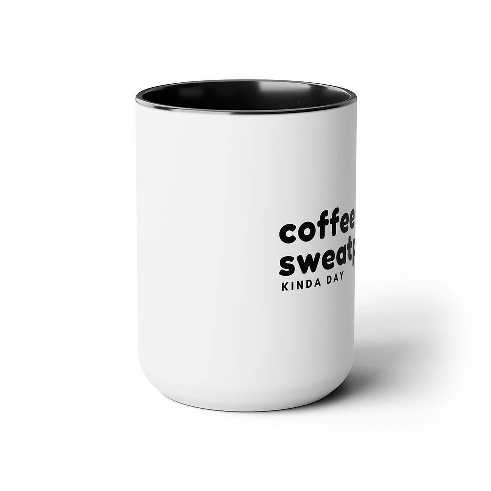 Thumbnail: Two-Tone Coffee Mug 15oz Coffee & Sweatpants Lover's Perfect WFH and Outdoor Mug