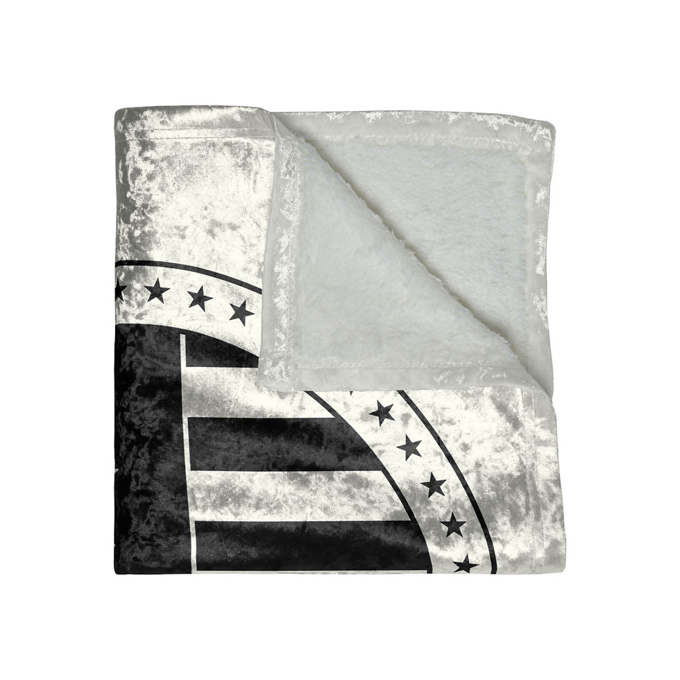 Thumbnail:  White Crushed Velvet Blanket Live & Let Live Betsy Ross Flag