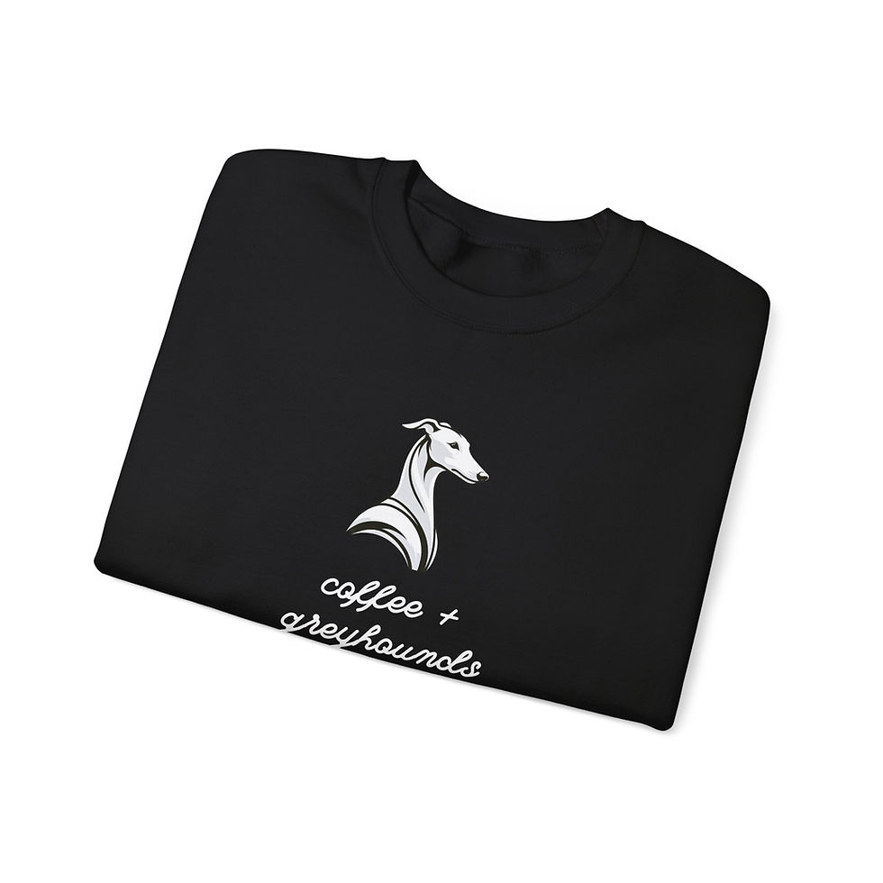 Thumbnail: Coffee + Greyhounds Unisex Sweatshirt Cozy Dog Lover Apparel