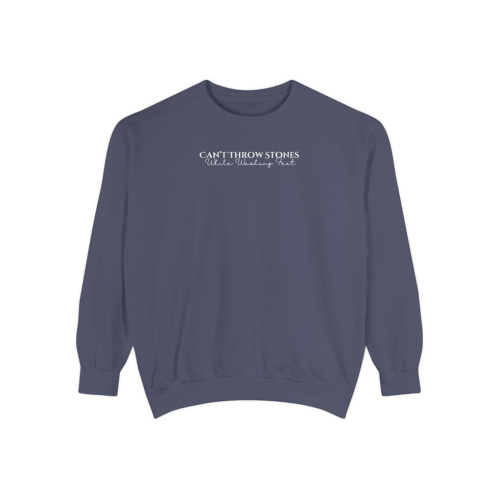 Thumbnail: Can't Throw Stones While Washing Feet Unisex Sweatshirt