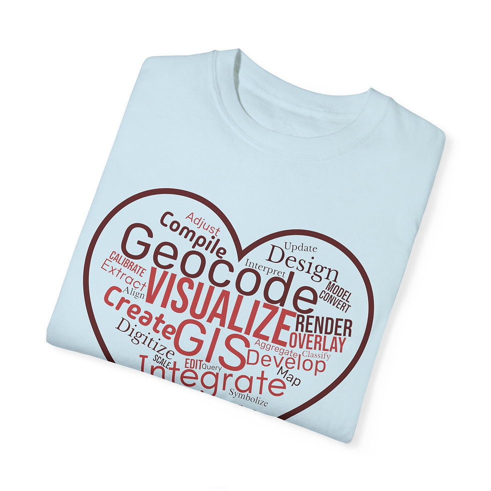 Thumbnail: Heart of GIS Unisex Garment-Dyed T-Shirt