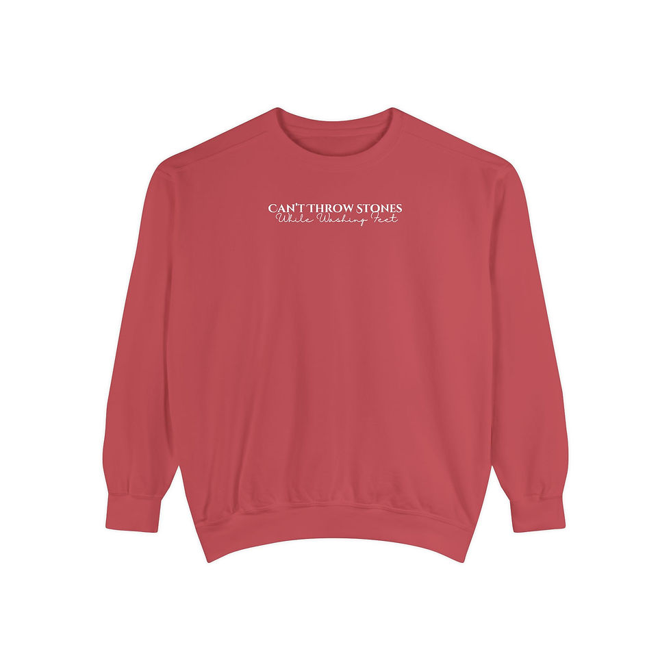 Thumbnail: Can't Throw Stones While Washing Feet Unisex Sweatshirt