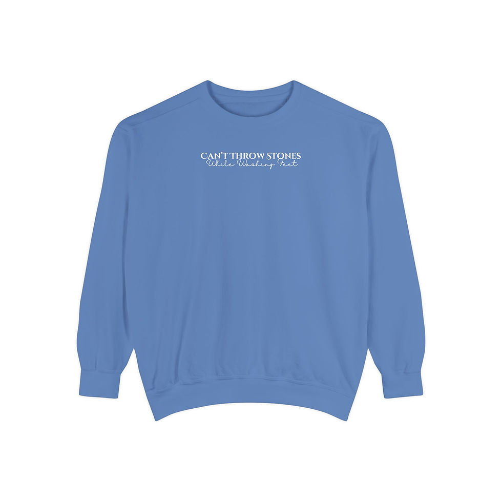 Thumbnail: Can't Throw Stones While Washing Feet Unisex Sweatshirt