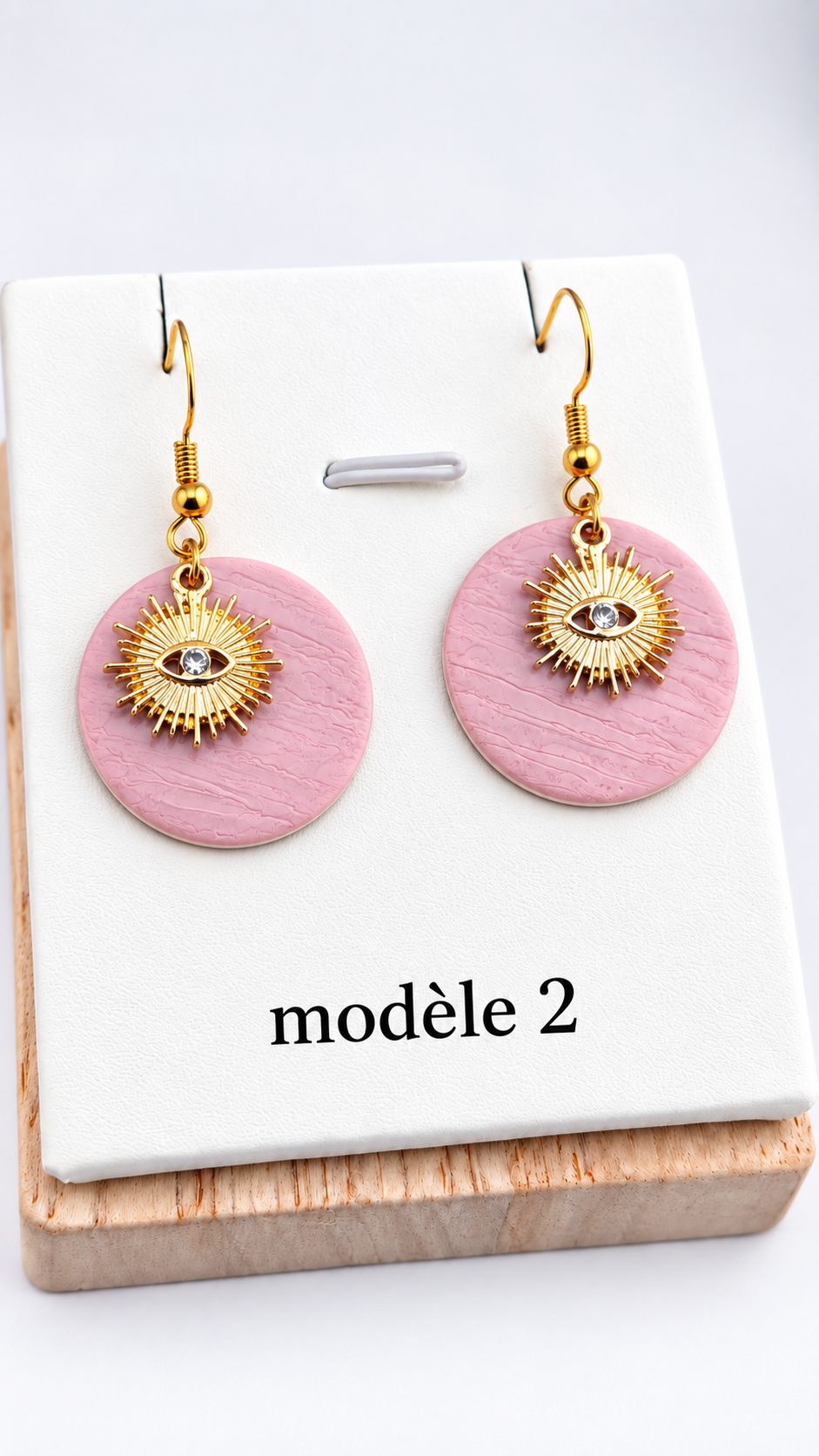 Miniature : Boucles d’oreilles Rose Poudré – Collection Douceur