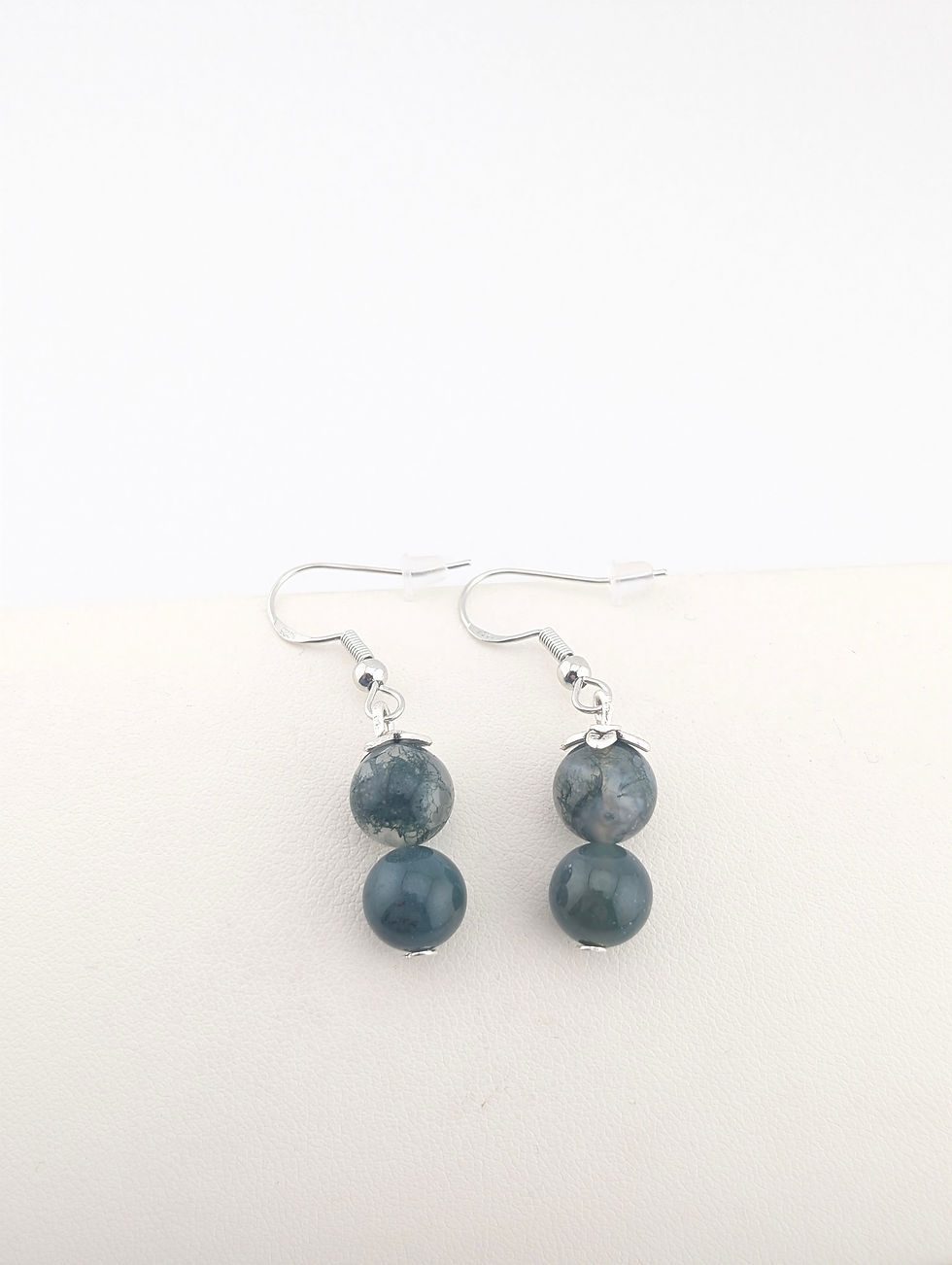 Miniature : Boucles d'oreilles Agate mousse 