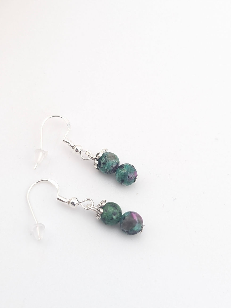 Miniature : Boucles d'oreilles jaspe Pin Africain 