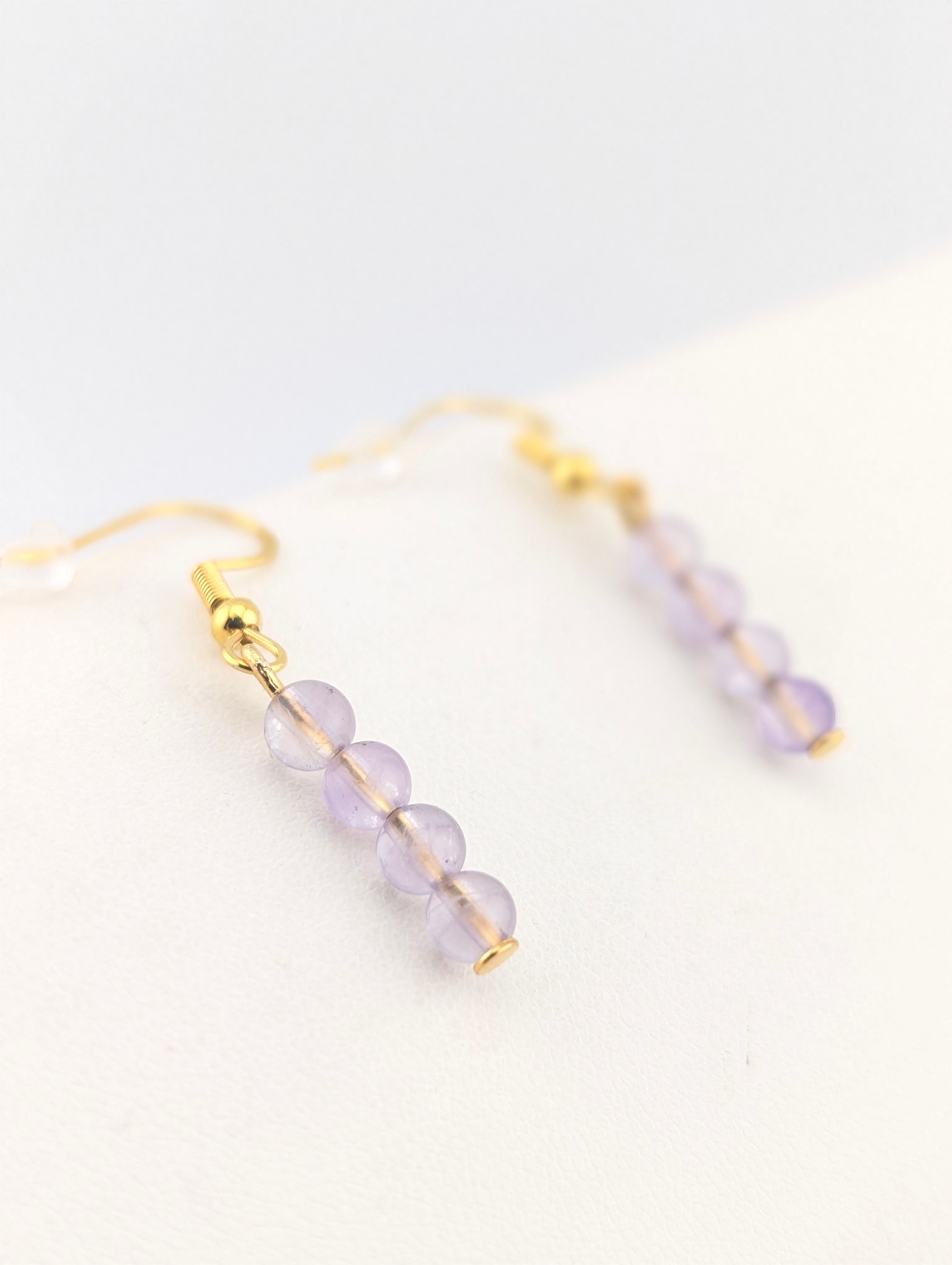 Boucles d'oreilles améthyste 