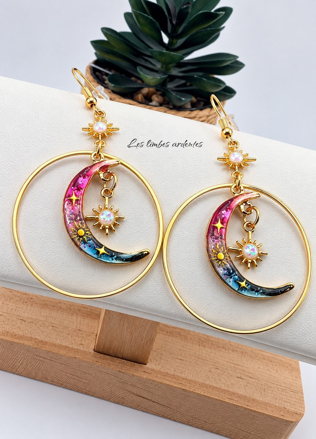 Boucles d’oreilles Lunes célestes