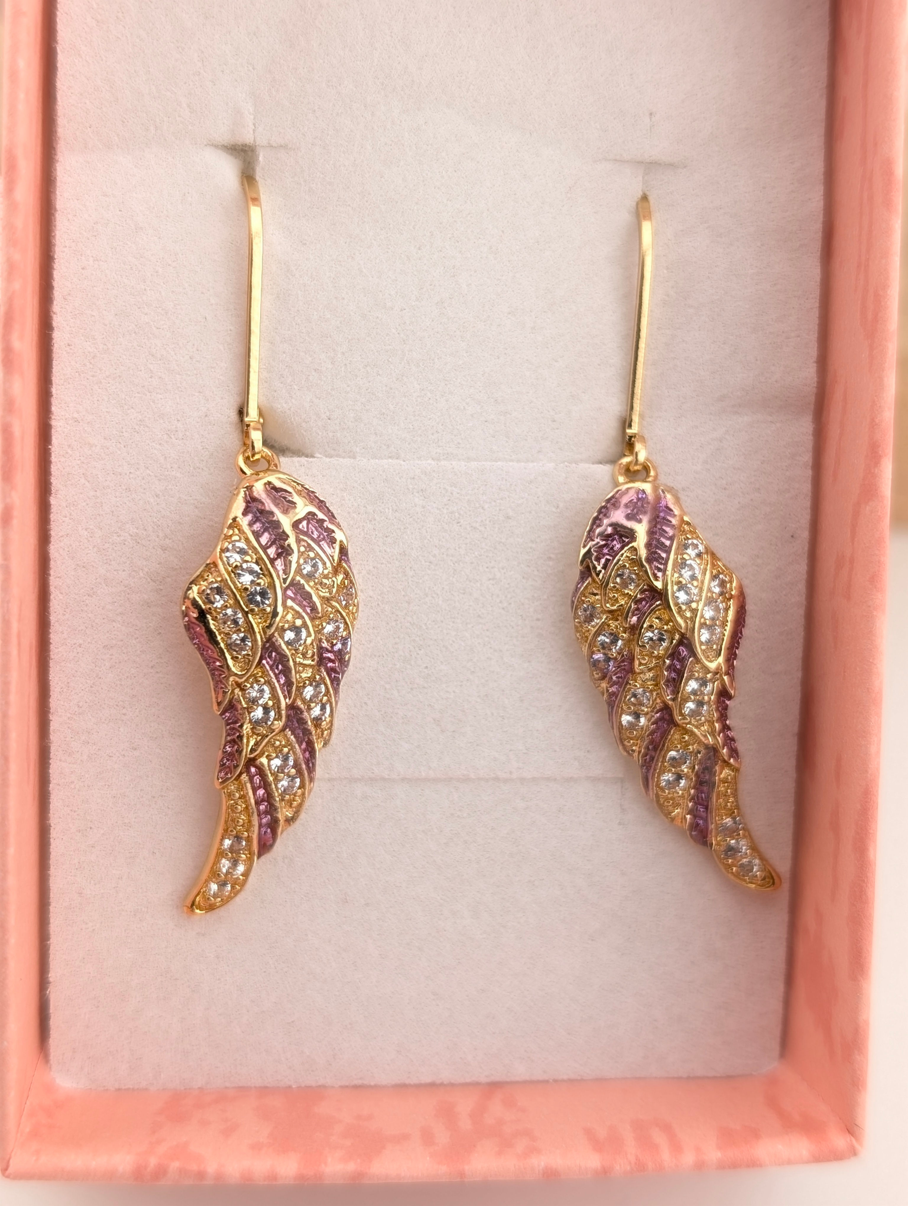 Boucles d'oreilles Élégance Pauline violette