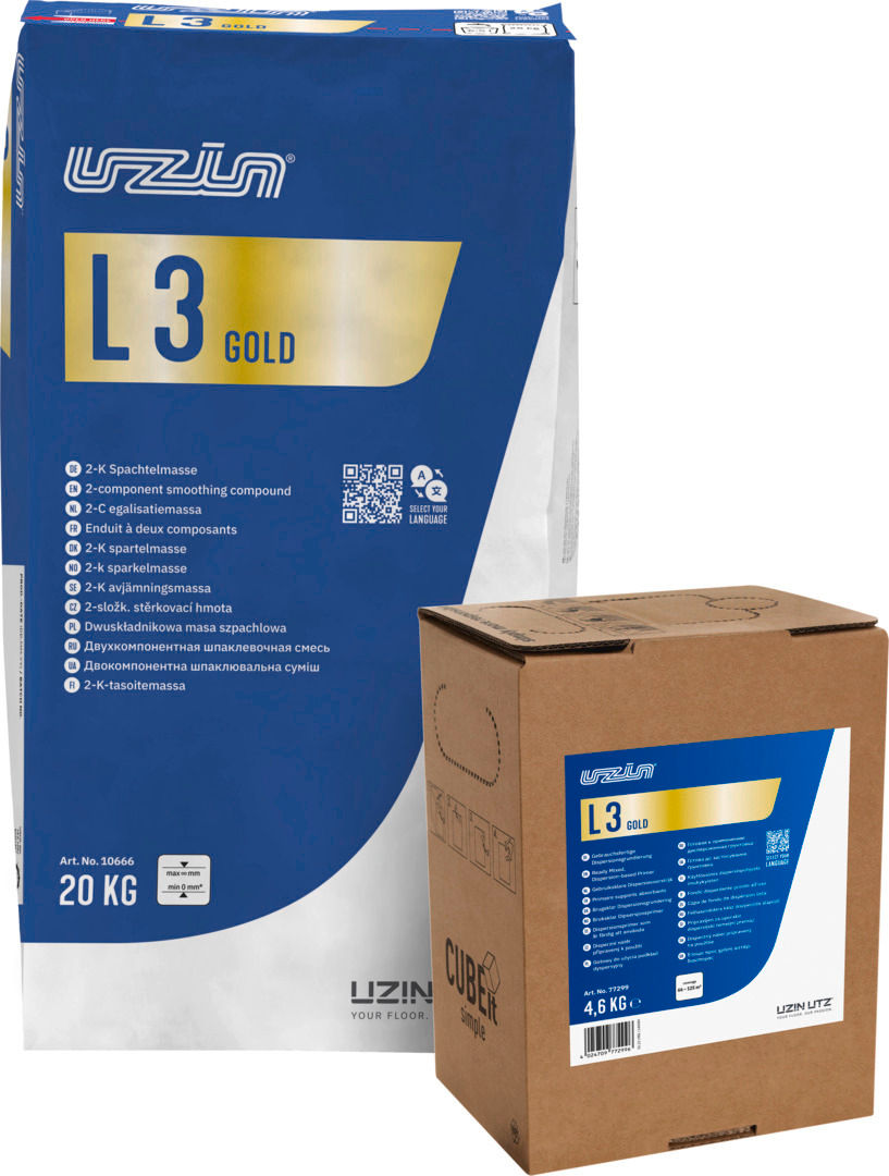 UZIN L3 GOLD SNELLE, 2-COMPONENTEN UITVLAKMASSA