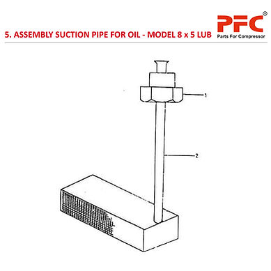Suction Pipe IR 8 x 5 ESV LUB Air Compressor Parts