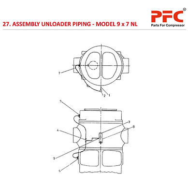 Unloader Piping IR 9 x 7 ESV NL Compressor Parts