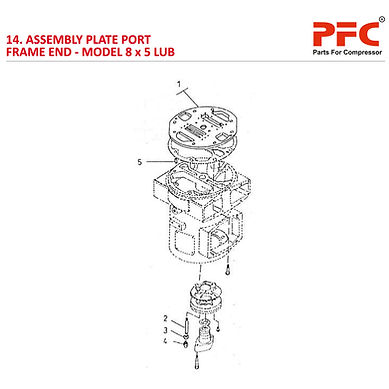 Plate Port Frame End IR 8 x 5 ESV LUB Parts