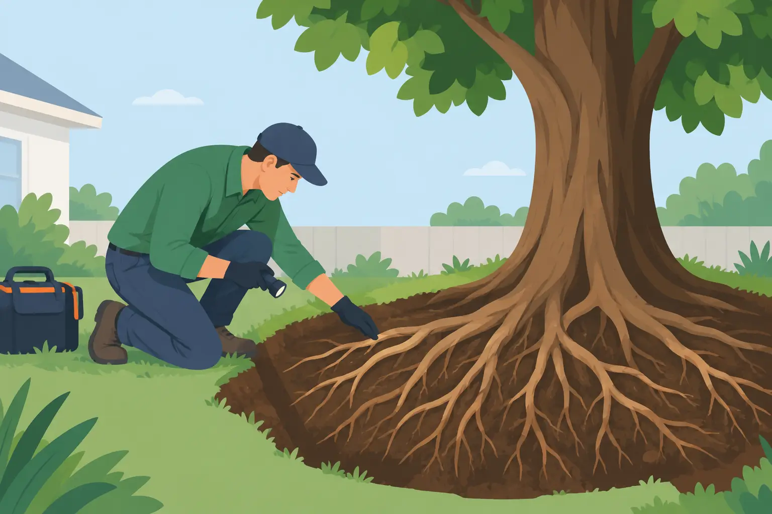 How to Inspect Tree Roots Safely
