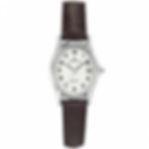 Très belle montre femme avec boitier ovale en métal argenté et bracelet noir en cuir véritable