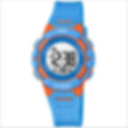 Montre digitale bleue et orange Citizen Q&Q étanche 100 mètres pour enfant garçon de 8 à 12 ans