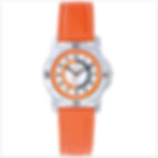 Montre pédagogique garçon Certus Junior dotée d'un beau bracelet en cuir orange