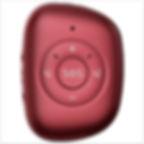 Traceur GPS enfant rouge avec bouton SOS, réglage du volume et touches d'appel 1 et 2