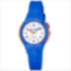 Montre garçon étanche avec bracelet bleu en silicone et cadran lumineux
