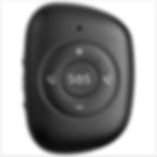 Traceur GPS enfant noir avec bouton SOS, réglage du volume et touches d'appel 1 et 2