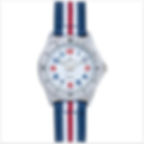 Montre garçon avec bracelet bleu, blanc et rouge en nylon de marque Certus Junior
