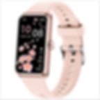 Montre connectée ado fille rose rectangulaire avec podomètre
