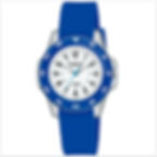 Montre garçon étanche avec bracelet bleu en silicone