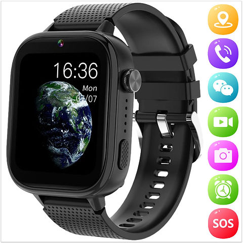 AIMIUVEI 4G Montre Connectée Enfants, 1.83''Montre Téléphone Enfant avec GPS/Appels Vidéo/Chat Vocal/Wi-FI/LBS/SOS/SMS, Noir - Téléphonie AIMIUVEI 4G Montre Connectée Enfants, 1.83''Montre Téléphone Enfant avec GPS/Appels Vidéo/Chat Vocal/Wi-FI/LBS/SOS/SMS, Noir - Téléphonie