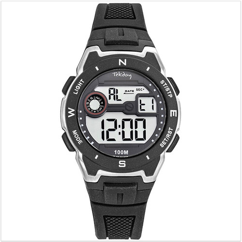 Montre digitale garçon sport étanche noire Tekday 654894