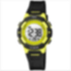 Montre digitale enfant garçon noire et jaune étanche 100 mètres de marque Citizen Q&Q