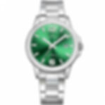Montre cadran vert homme Certus étanche en acier inoxydable argenté