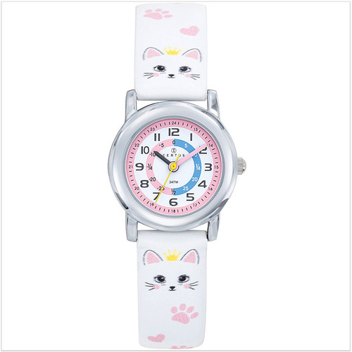 Montre Enfant Certus Neuve Avec Cadran Pédagogique Et Bracelet Cuir - Pile Neuve, Unisexe