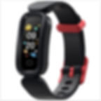 Montre connectée enfant noire et rouge en plastique étanche, solide et dotée de nombreuses fonctions