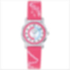 Montre pédagogique fille rose pour l'apprentissage de l'heure