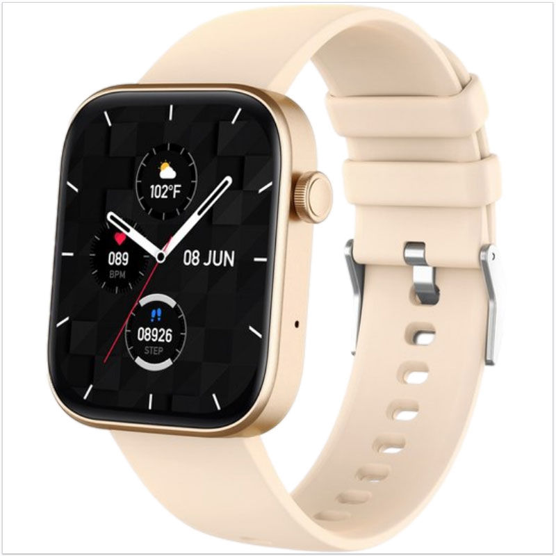 Montre connectée ado fille rose gold avec bracelet en silicone