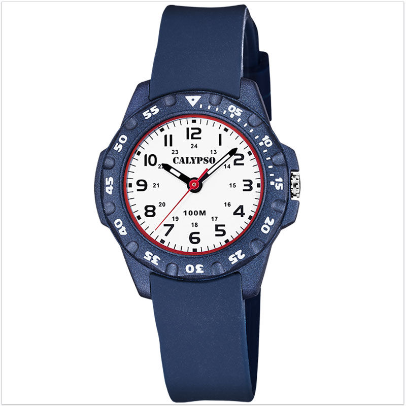 Montre garçon analogique bleue étanche pour enfant de 7 à 10 ans