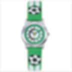 Montre pour apprendre l'heure avec des ballons de foot sur le bracelet