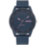 Montre homme bleue étanche 100 mètres de marque Ruckfield avec bracelet en silicone