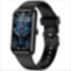 Montre connectée ado noire avec cadran rectangulaire