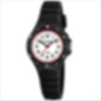 Montre enfant Calypso en silicone noir étanche 100 mètres et avec cadran qui s'allume dans l'obscurité