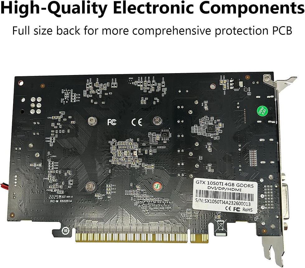 縮圖：QTHREE GeForce GTX 1050 Ti Graphics Card,4GB,128 Bit,GDDR5,Desktop Video Card fo