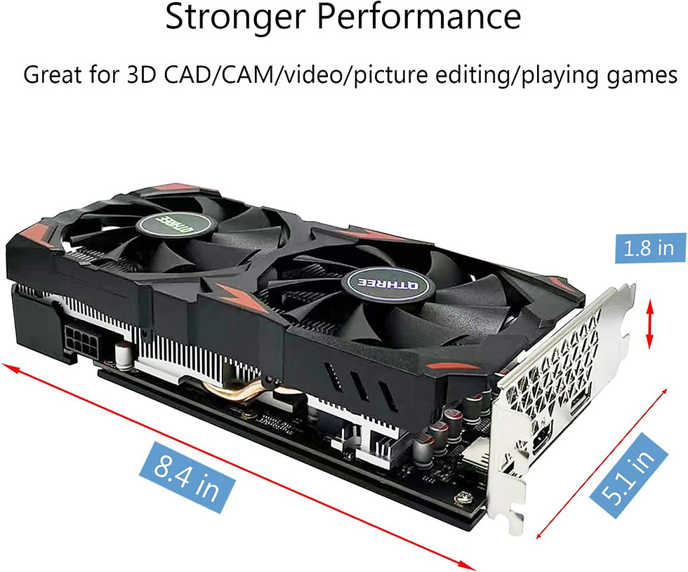 縮圖：QTHREE Radeon RX 580 8GB Graphics Card, 256Bit,2048SP,GDDR5,2XDP,HDMI Output,Com